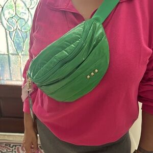 Patent Bum Bag, Pretty Simple, Green, NWT